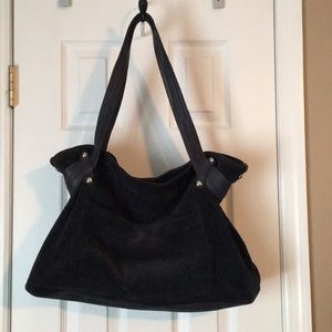 Innue navy blue suede handbag